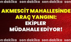 Akmescit Mahallesinde araç yangını: Ekipler müdahale ediyor!