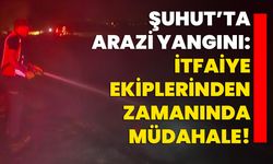 Şuhut’ta arazi yangını: İtfaiye ekiplerinden zamanında müdahale!