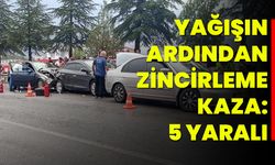 Yağışın Ardından Zincirleme Kaza: 5 Yaralı