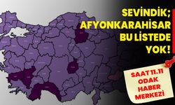 Sevindik; Afyonkarahisar bu listede yok!