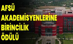 AFSÜ Akademisyenlerine Birincilik Ödülü