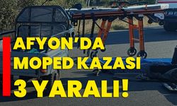 Afyonkarahisar’da moped kazası 3 yaralı!