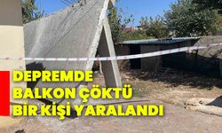 Depremde balkon çöktü, bir kişi  yaralandı