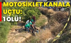 Motosiklet kanala uçtu: 1 ölü!