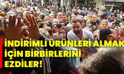 İndirimli ürünleri almak için birbirlerini ezdiler!