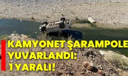 Kamyonet şarampole yuvarlandı: 1 yaralı!