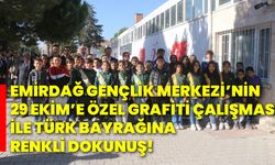 Emirdağ Gençlik Merkezi’nin 29 Ekim’e özel grafiti çalışması ile Türk Bayrağına renkli dokunuş!