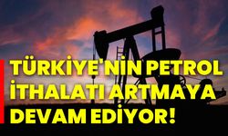 Türkiye'nin petrol ithalatı artmaya devam ediyor!