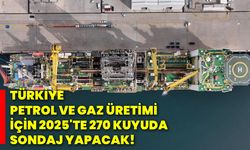 Türkiye, petrol ve gaz üretimi için 2025'te 270 kuyuda sondaj yapacak!