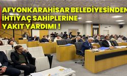 Afyonkarahisar Belediyesinden ihtiyaç sahiplerine yakıt yardımı !