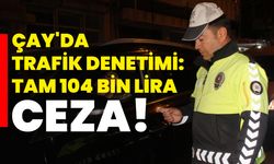 Çay'da Trafik Denetimi: Tam 104 Bin lira ceza!