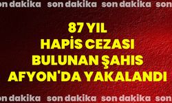 87 Yıl Hapis Cezası Bulunan Şahıs Afyonkarahisar'da Yakalandı