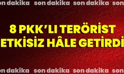 8 PKK'lı Terörist Etkisiz Hale Getirildi