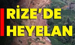 Rize'de Heyelan Meydana Geldi