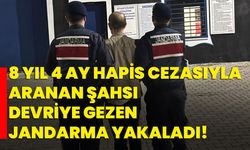 8 yıl 4 ay hapis cezasıyla aranan şahsı devriye gezen jandarma yakaladı!