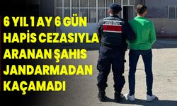 6 YIL 1 AY 6 GÜN HAPİS CEZASIYLA ARANAN ŞAHIS JANDARMADAN KAÇAMADI