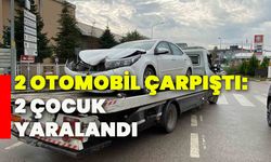 2 Otomobil çarpıştı: 2 çocuk yaralandı