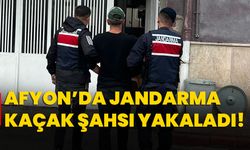 Afyon’da jandarma kaçak şahsı yakaladı!