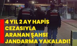 4 yıl 2 ay hapis cezasıyla aranan şahsı jandarma yakaladı!