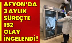 Afyonkarahisar’da 3 aylık süreçte 152 olay incelendi!