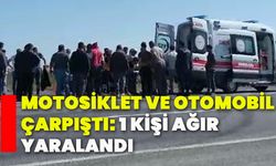 Motosiklet ve otomobil çarpıştı: 1 kişi ağır yaralandı