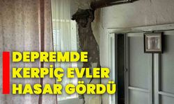 Depremde kerpiç evler hasar gördü