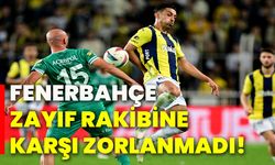 Fenerbahçe, zayıf rakibine karşı zorlanmadı!