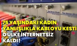 75 yaşındaki kadın yanlışlıkla kabloyu kesti: O ülke internetsiz kaldı!