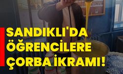 Sandıklı'da öğrencilere çorba ikramı!