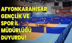 Afyonkarahisar Gençlik ve Spor İl Müdürlüğü duyurdu!