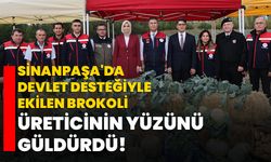 Sinanpaşa'da devlet desteğiyle ekilen brokoli üreticinin yüzünü güldürdü!