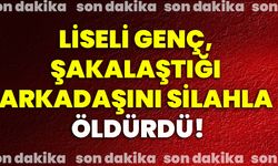 Liseli genç, şakalaştığı arkadaşını silahla öldürdü!