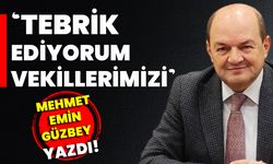 Güzbey yazdı: Tebrik ediyorum Vekillerimizi…