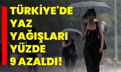 Türkiye'de yaz yağışları yüzde 9 azaldı