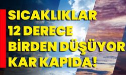 Sıcaklık 12 Derece Birden Düşüyor, Kar Kapıda!