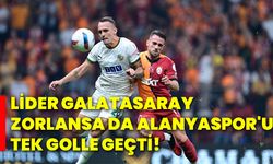 Lider Galatasaray, zorlansa da Alanyaspor'u tek golle geçti!