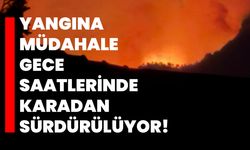 Yangına müdahale gece saatlerinde karadan sürdürülüyor!