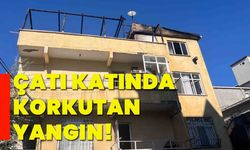 Çatı katında korkutan yangın!