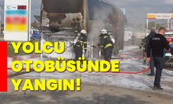 Yolcu otobüsünde yangın!