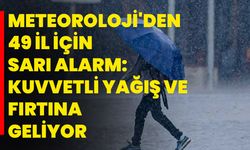 Meteoroloji'den 49 İl İçin Sarı Alarm: Kuvvetli Yağış ve Fırtına Geliyor