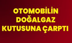 Otomobilin Doğalgaz Kutusuna Çarptı