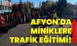 Afyonkarahisar'da miniklere trafik eğitimi!