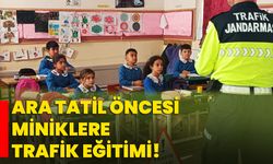 Ara tatil öncesi miniklere trafik eğitimi!