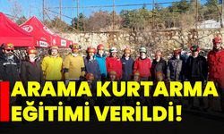 Arama kurtarma eğitimi verildi!