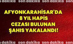 Afyonkarahisar'da  8 yıl hapis cezası bulunan şahıs yakalandı!