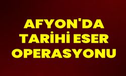 Afyonkarahisar'da Tarihi Eser Operasyonu