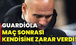 Guardiola, maç sonrası kendisine zarar verdi!