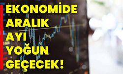 Ekonomide aralık ayı yoğun geçecek!