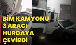 BİM Kamyonu 3 Aracı Hurdaya Çevirdi