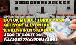 Büyük müjde! Torba yasa geliyor! Milyonları ilgilendiren 5 madde: 3600 Ek Gösterge, bağkur 7200 prim günü